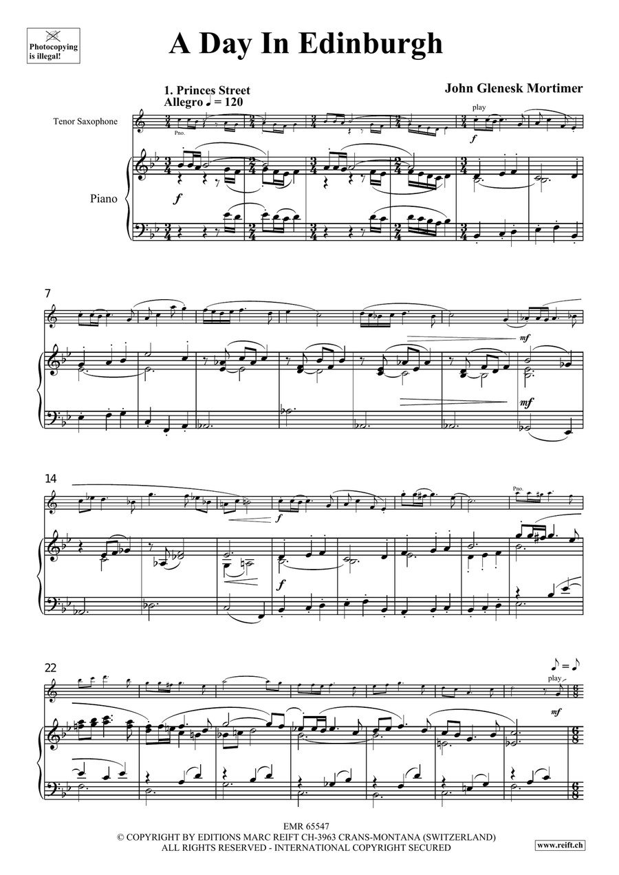 A Day In Edinburgh A Day In Edinburgh Tenor Saxophone scores gallery preview page 4