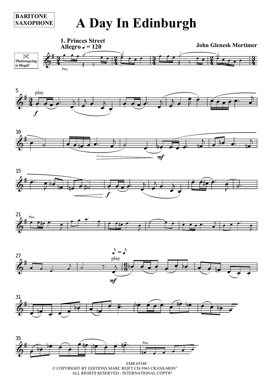 A Day In Edinburgh A Day In Edinburgh Baritone Saxophone scores gallery preview page 3