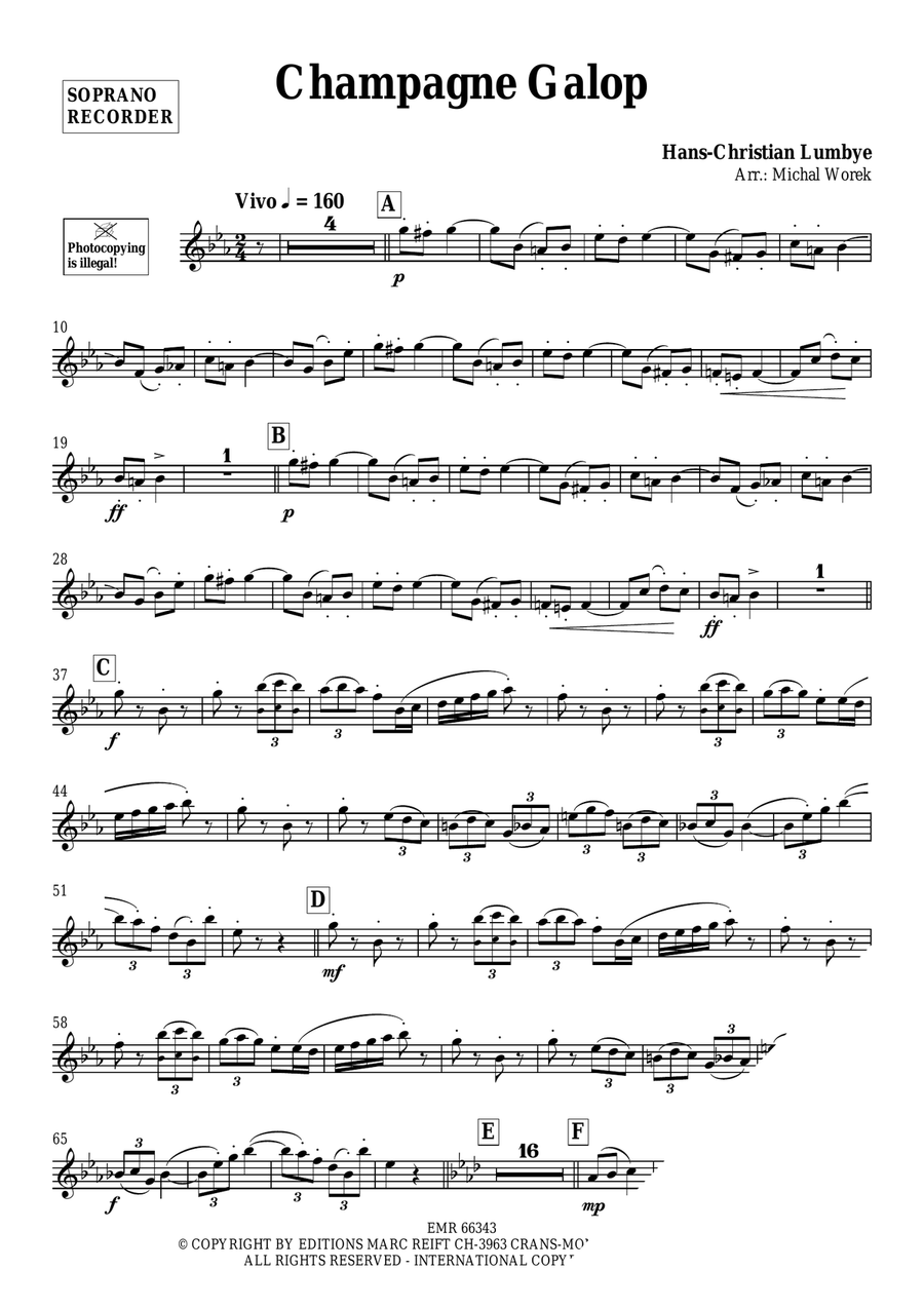 Champagne Galop Champagne Galop Soprano Recorder scores gallery preview page 3