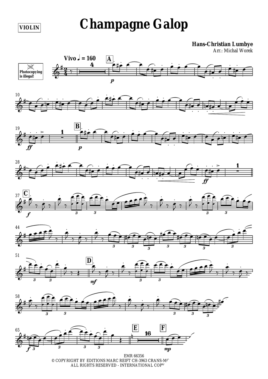 Champagne Galop Champagne Galop Violin Solo scores gallery preview page 3
