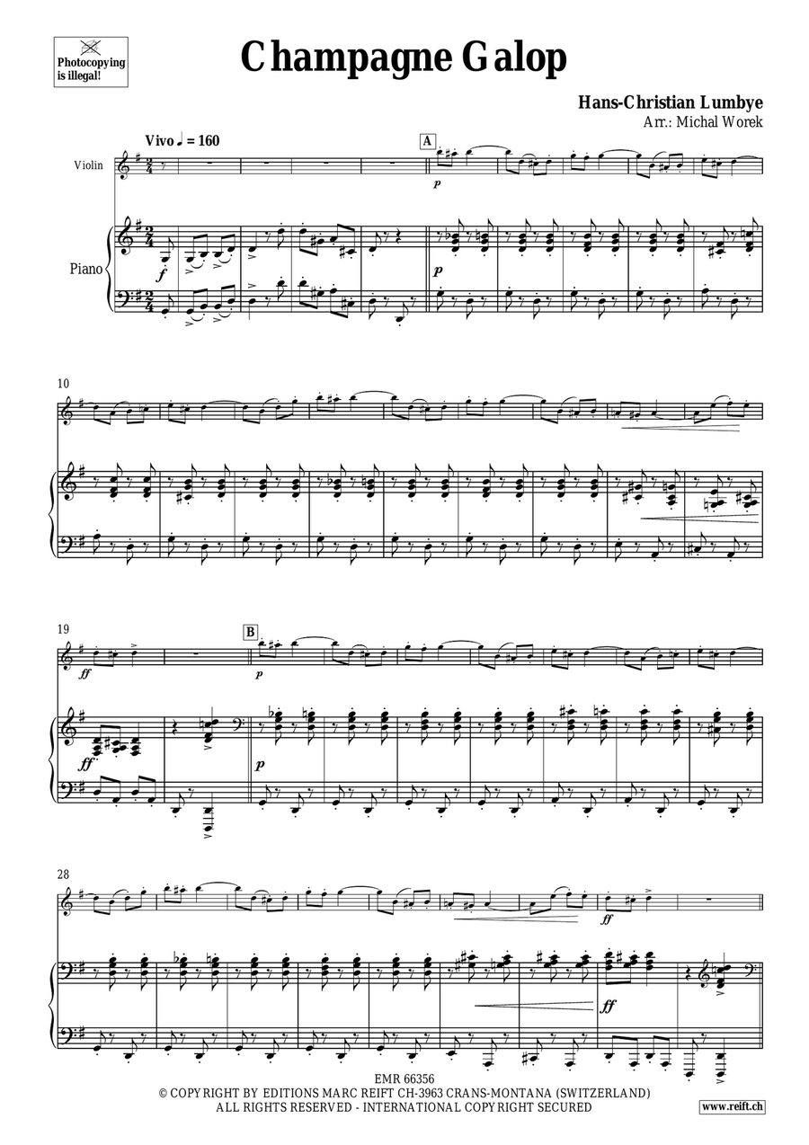 Champagne Galop Champagne Galop Violin Solo scores gallery preview page 4