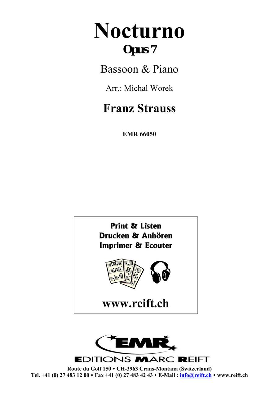 Nocturno by Franz Strauss Bassoon Solo - Sheet Music page 2