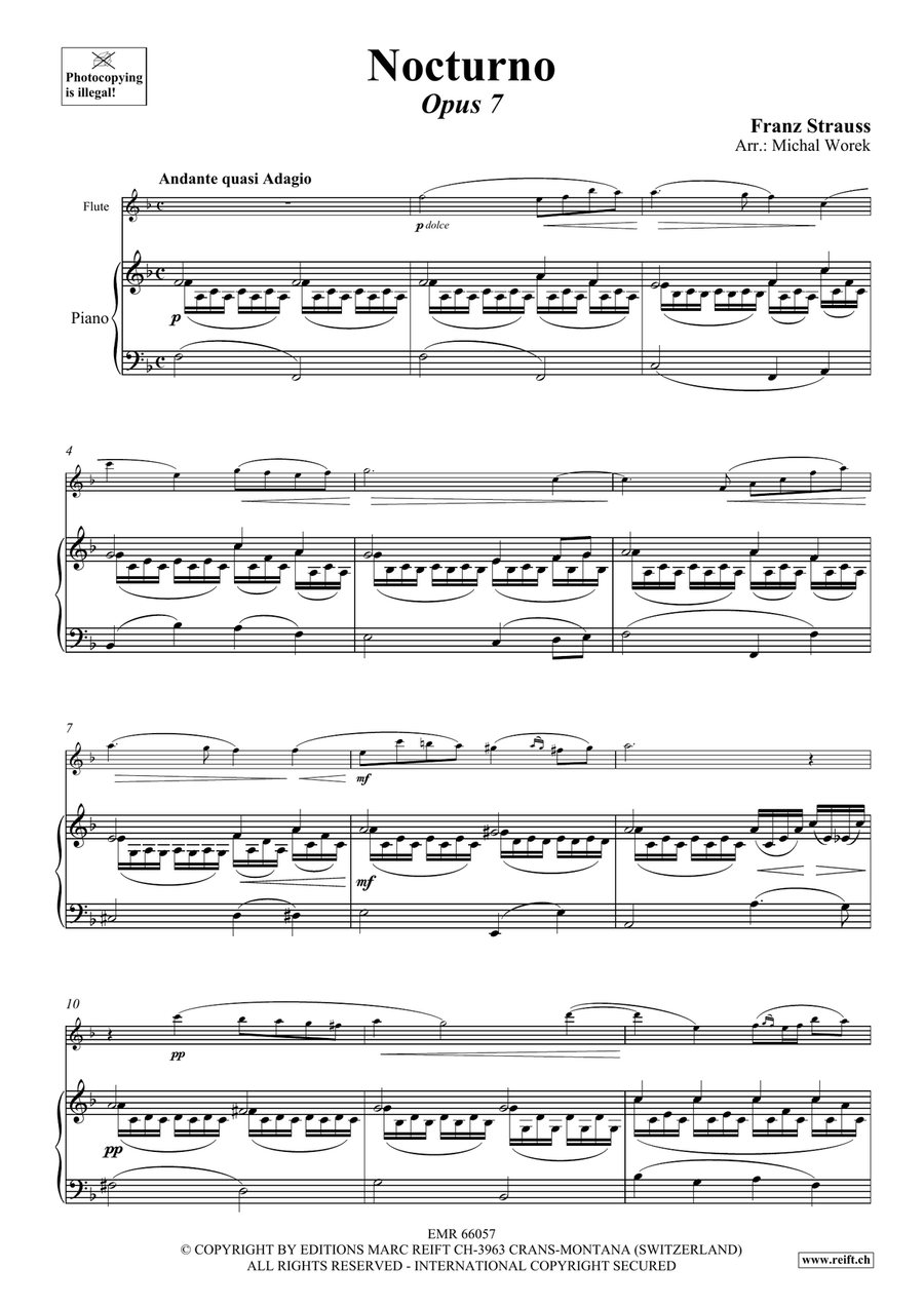 Nocturno Nocturno Flute Solo scores gallery preview page 4