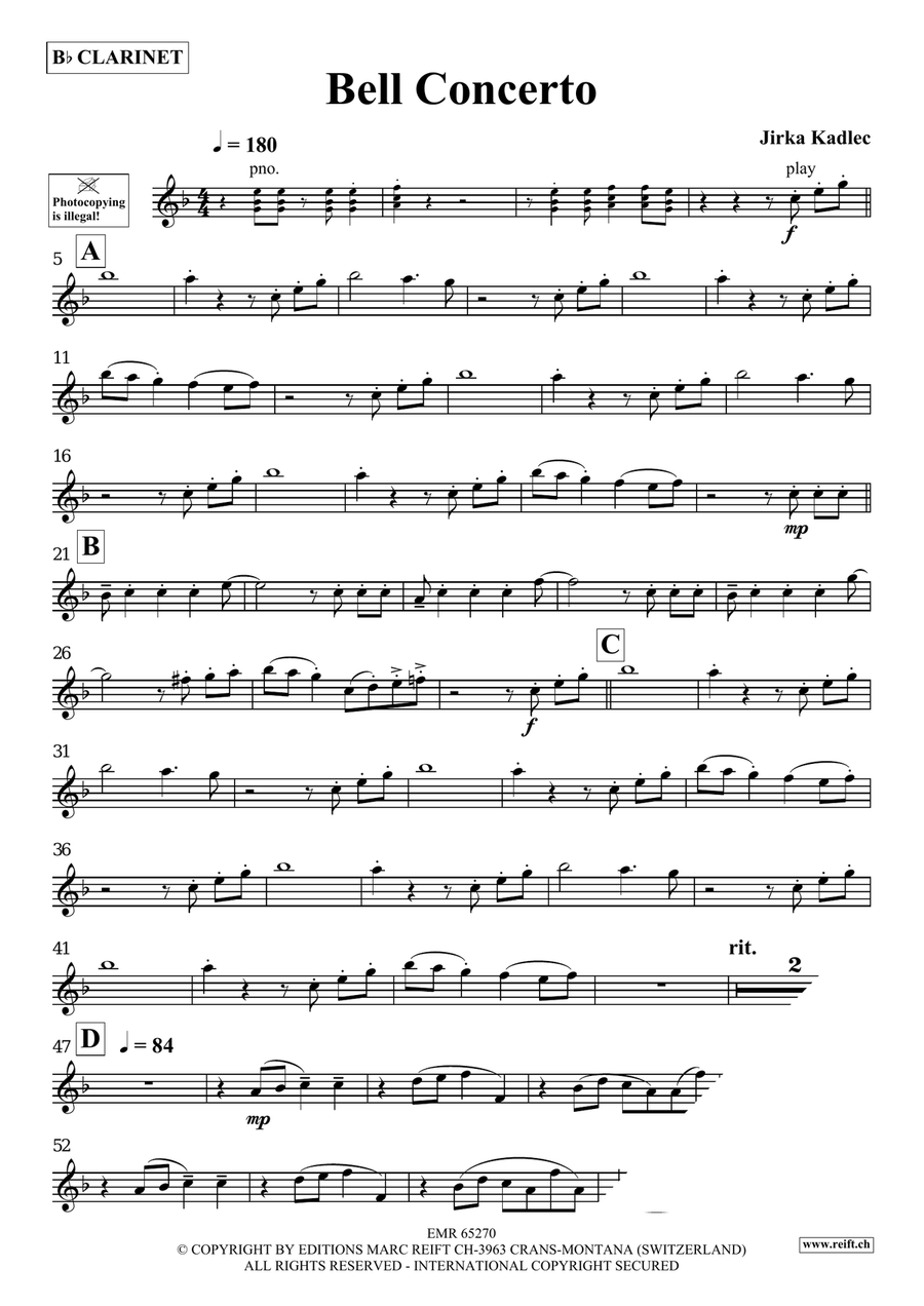 Bell Concerto Bell Concerto Clarinet Solo scores gallery preview page 4
