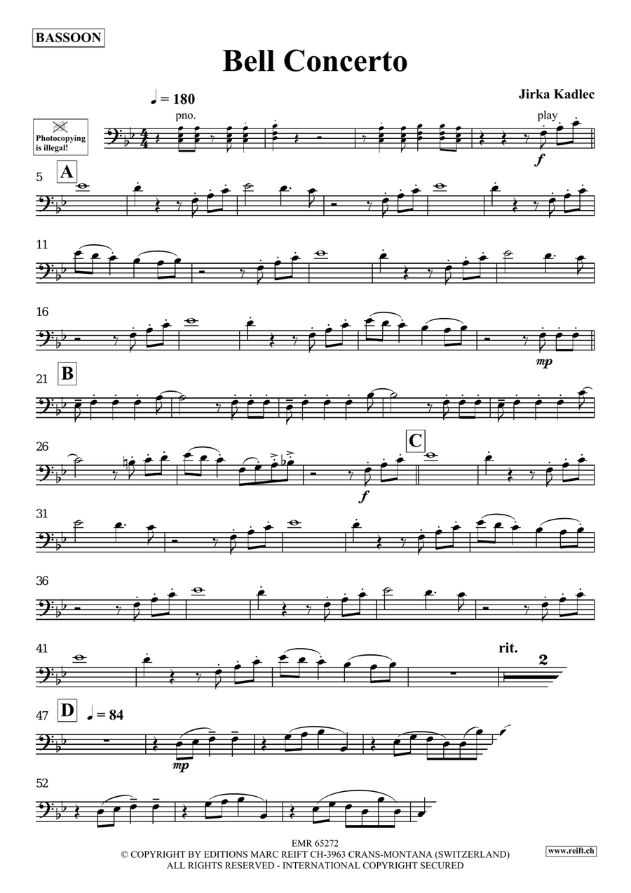 Bell Concerto Bell Concerto Bassoon Solo scores gallery preview page 4