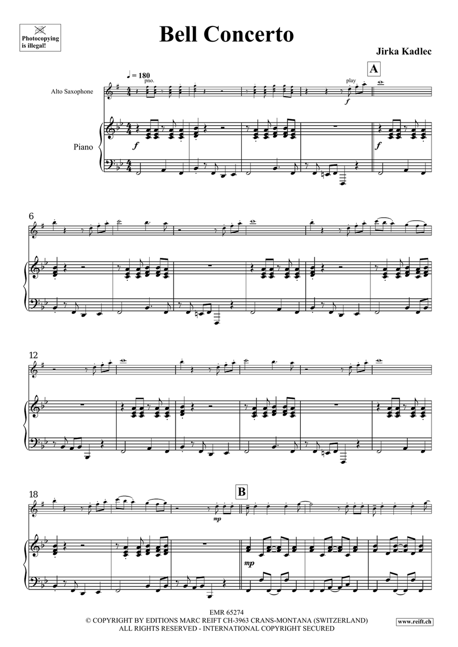 Bell Concerto Bell Concerto Alto Saxophone scores gallery preview page 5
