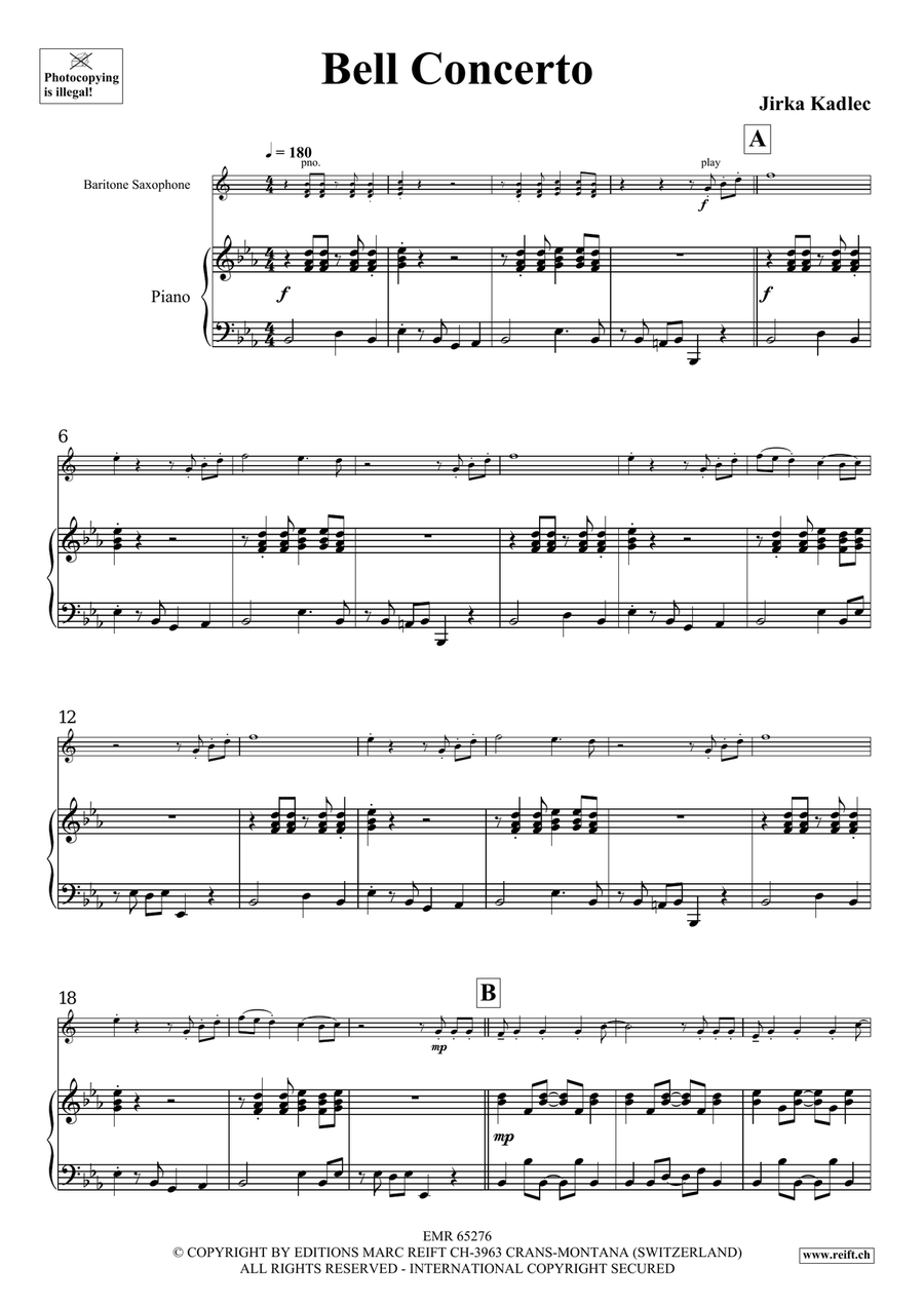 Bell Concerto Bell Concerto Baritone Saxophone scores gallery preview page 5