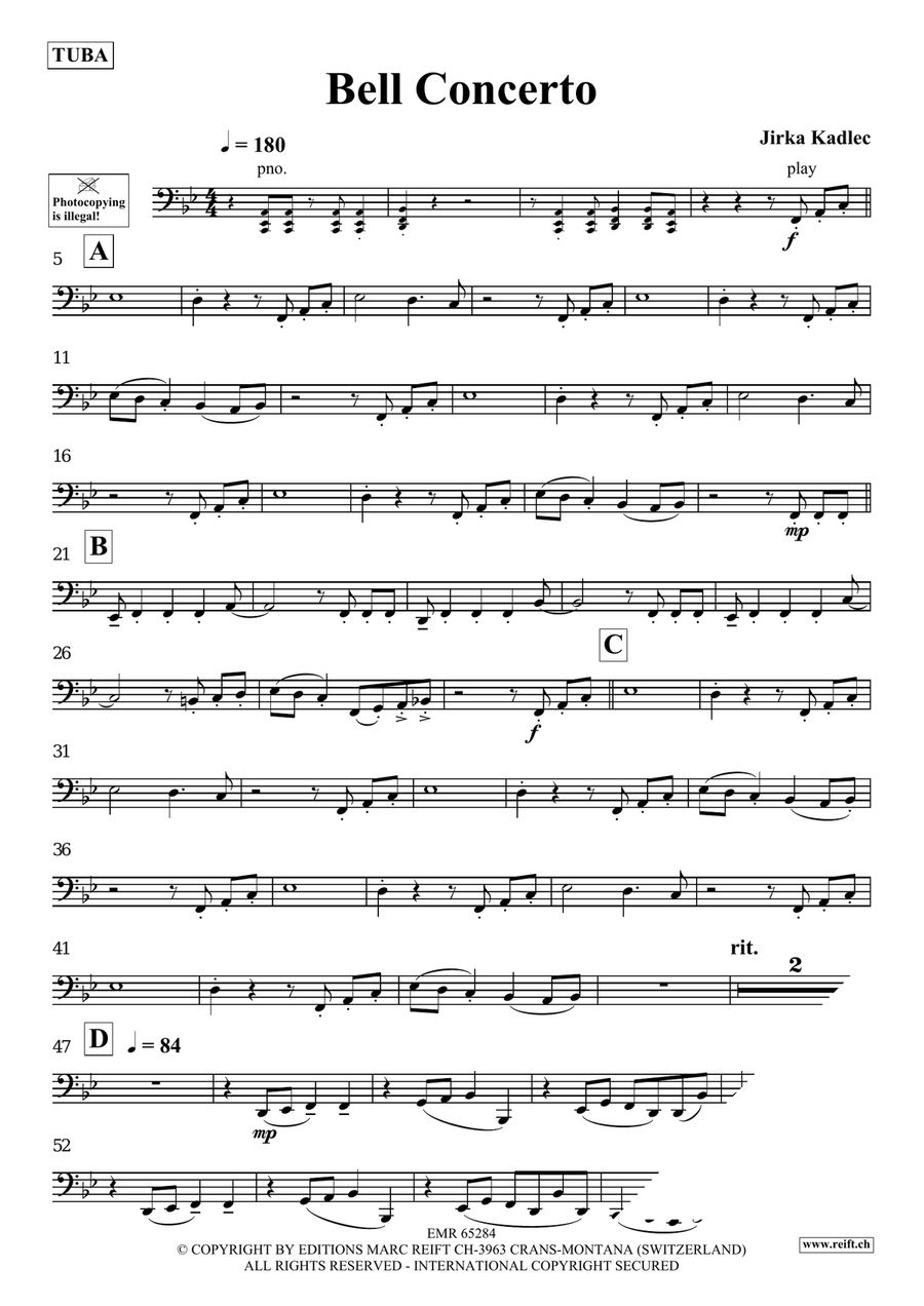 Bell Concerto Bell Concerto Tuba scores gallery preview page 3