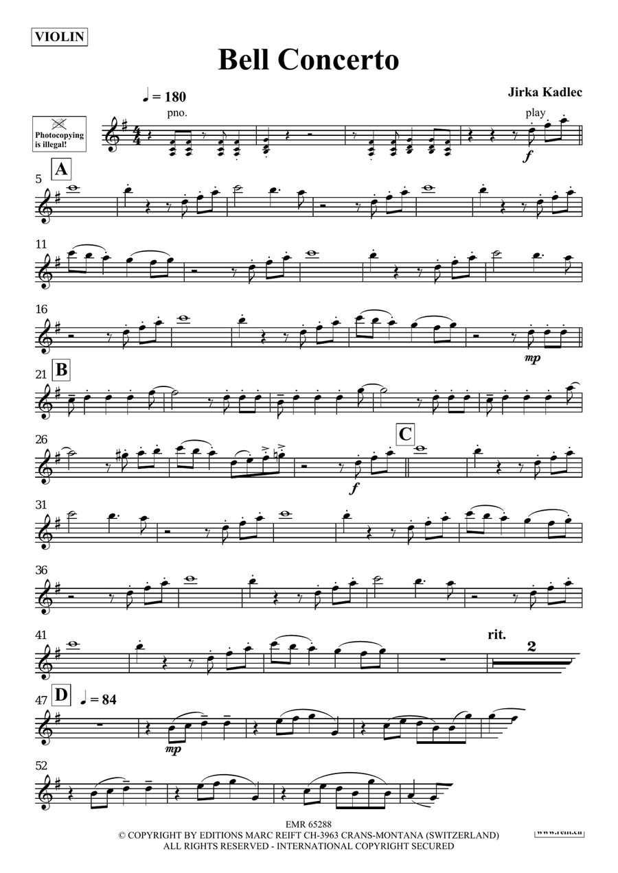 Bell Concerto Bell Concerto Violin Solo scores gallery preview page 4