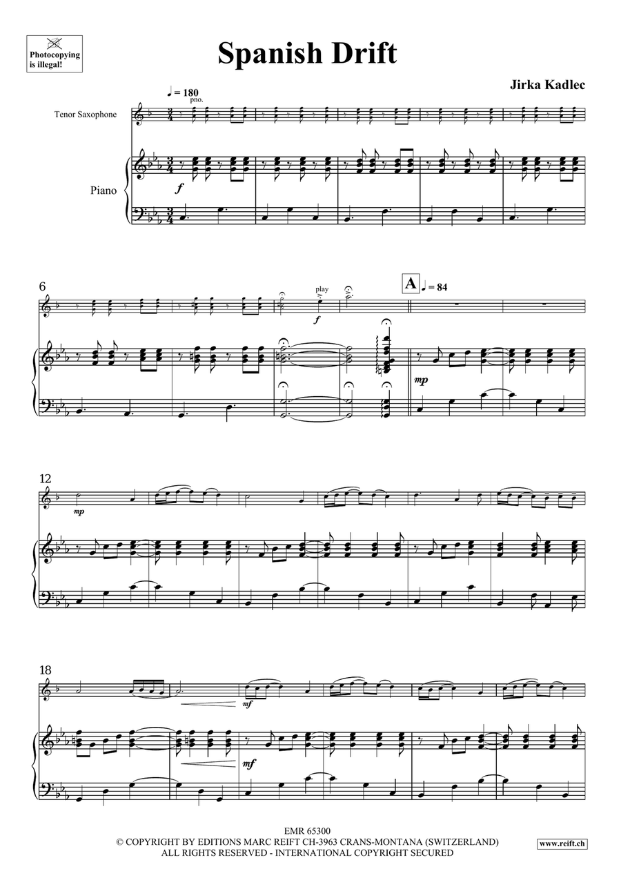 Spanish Drift Spanish Drift Tenor Saxophone scores gallery preview page 5