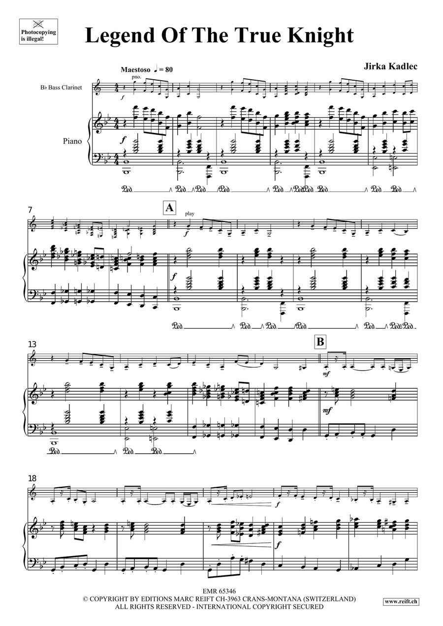 Legend Of The True Knight Bass Clarinet scores gallery preview page 5
