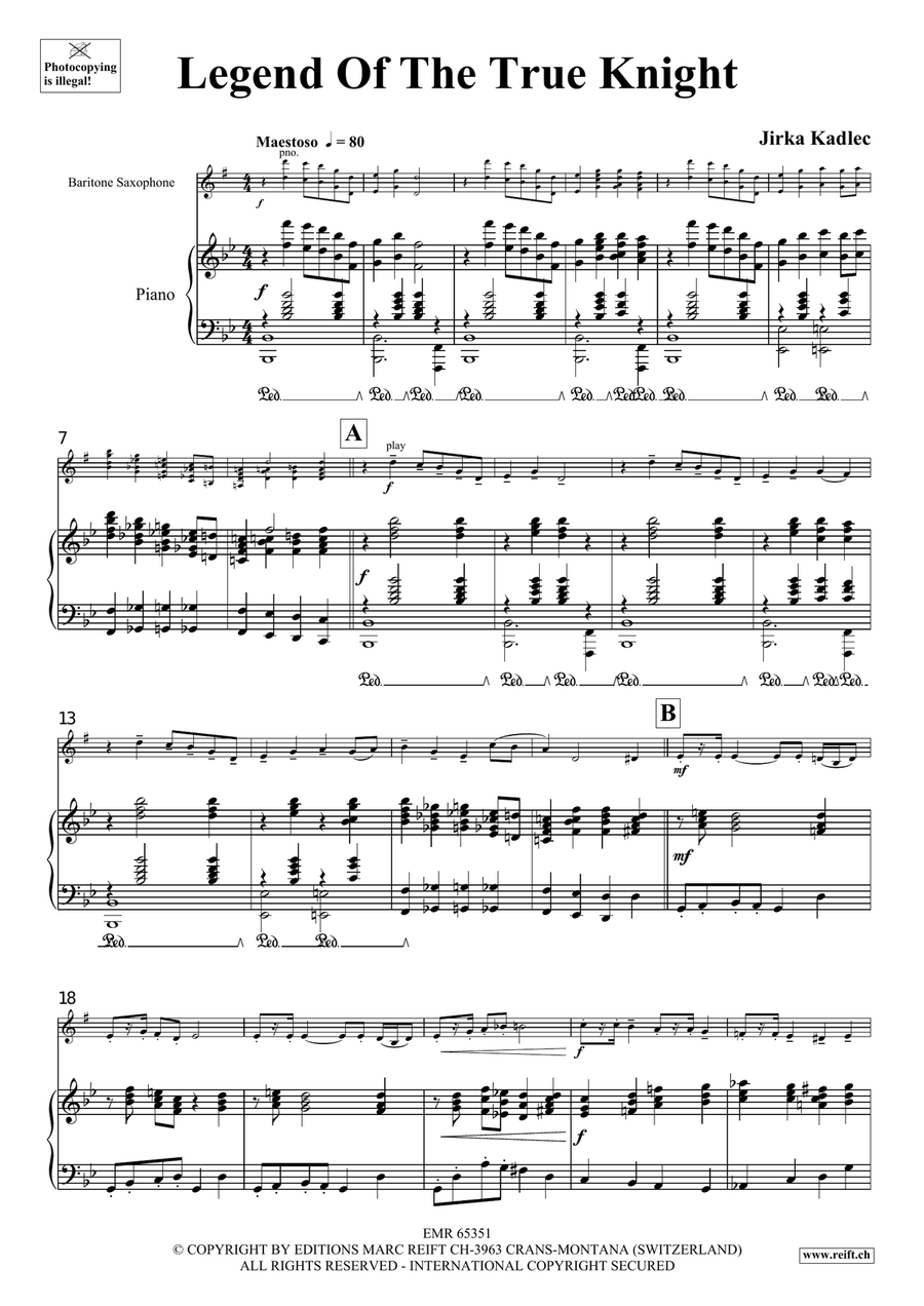 Legend Of The True Knight Baritone Saxophone scores gallery preview page 5
