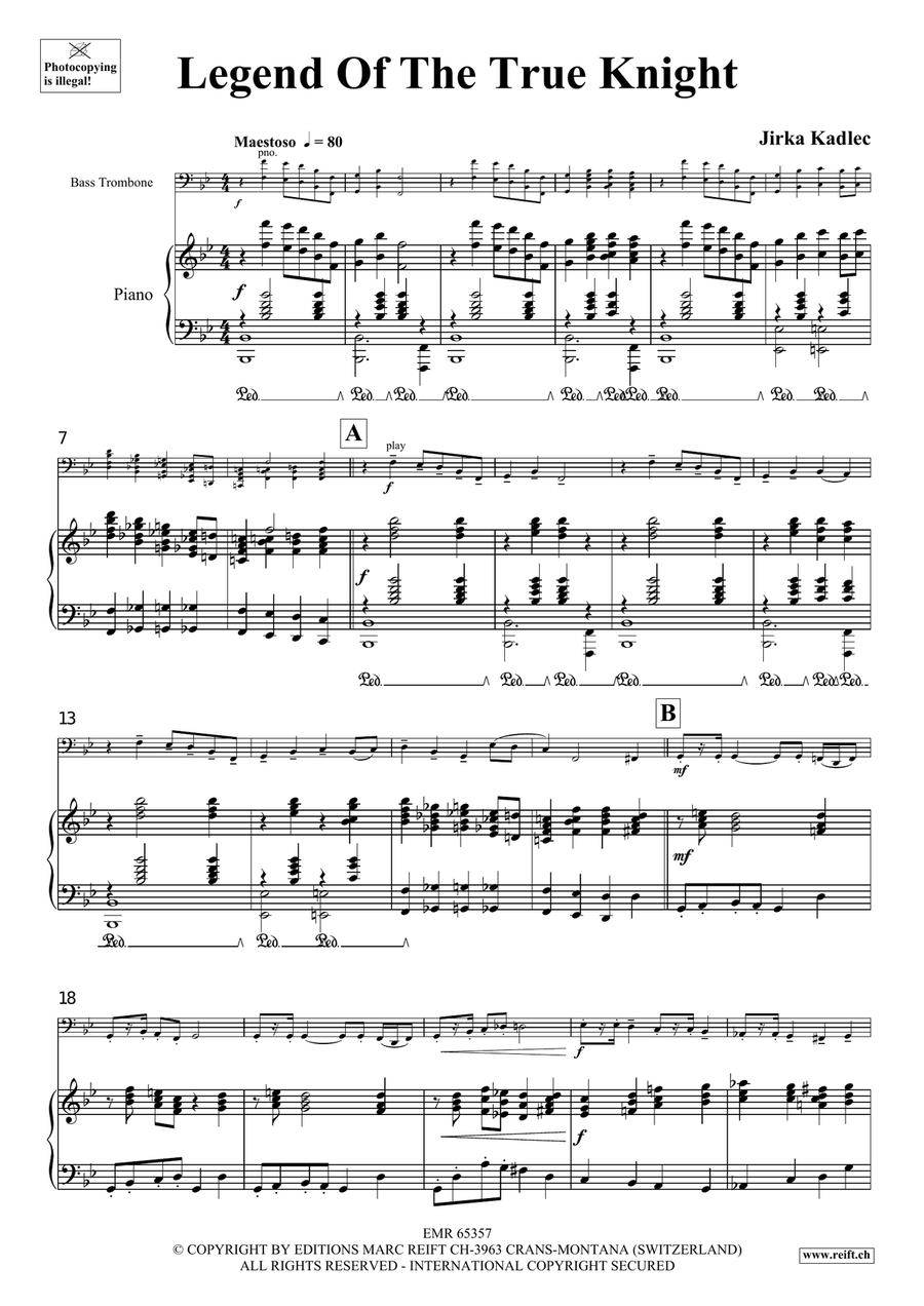 Legend Of The True Knight Bass Trombone scores gallery preview page 5