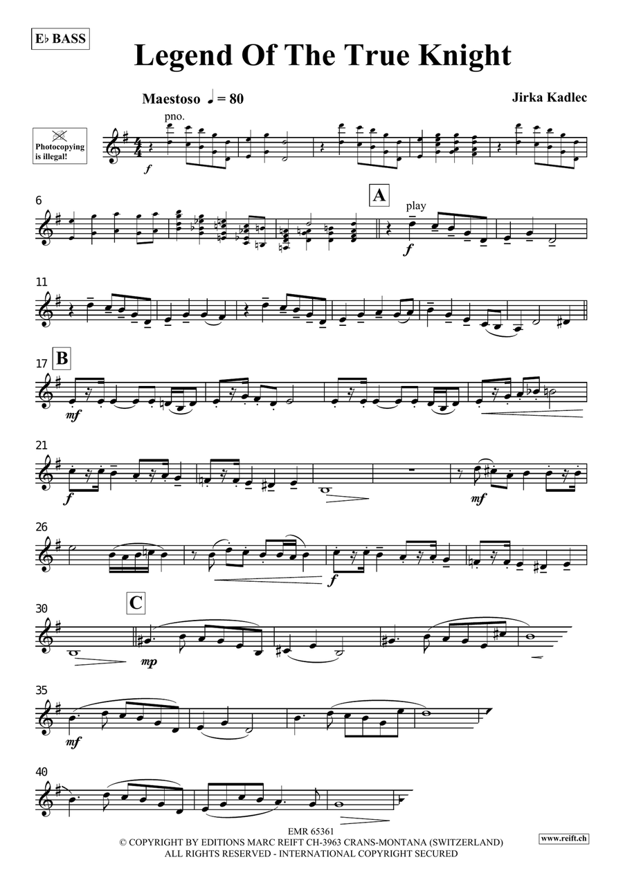 Legend Of The True Knight Voice Solo scores gallery preview page 4