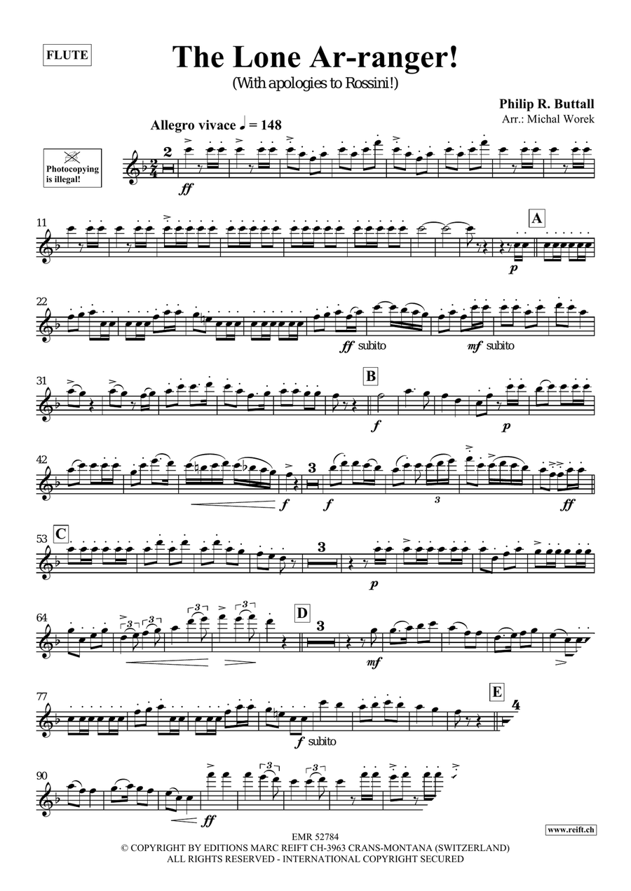 The Lone Ar-ranger! The Lone Ar-ranger! Flute Solo scores gallery preview page 4