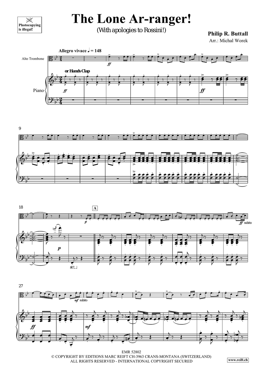 The Lone Ar-ranger! The Lone Ar-ranger! Piano Accompaniment scores gallery preview page 5