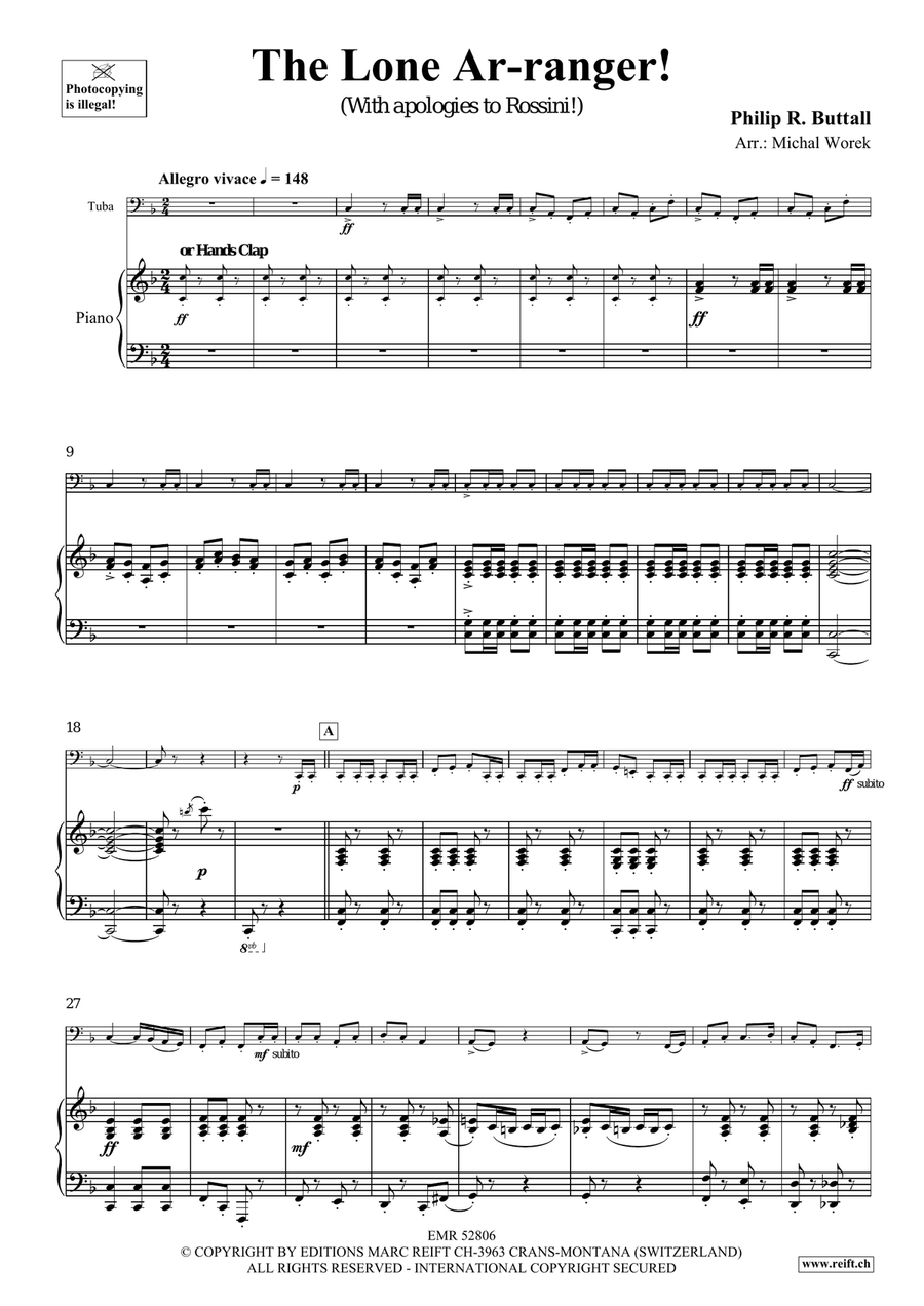The Lone Ar-ranger! The Lone Ar-ranger! Tuba scores gallery preview page 5
