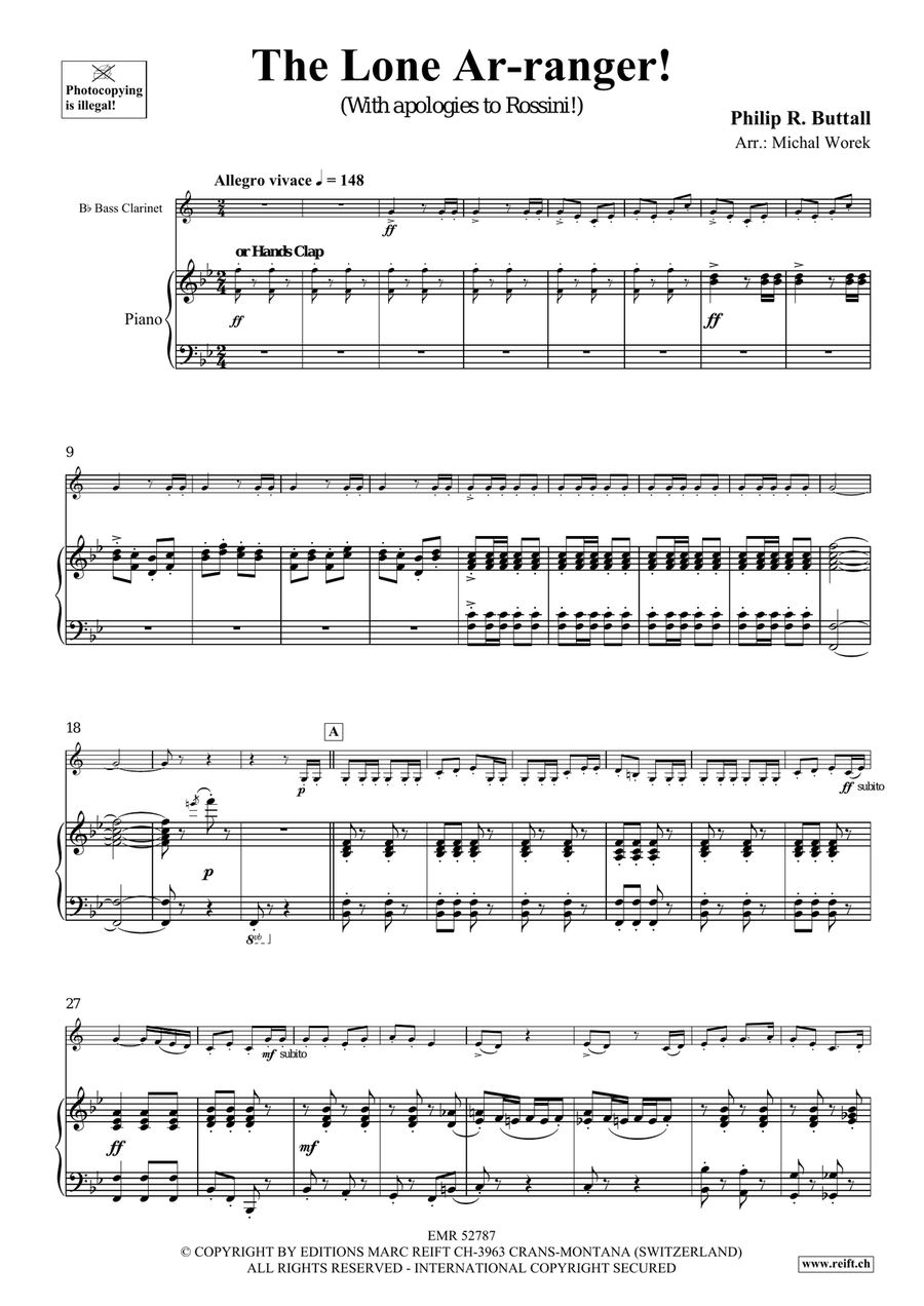 The Lone Ar-ranger! The Lone Ar-ranger! Bass Clarinet scores gallery preview page 5