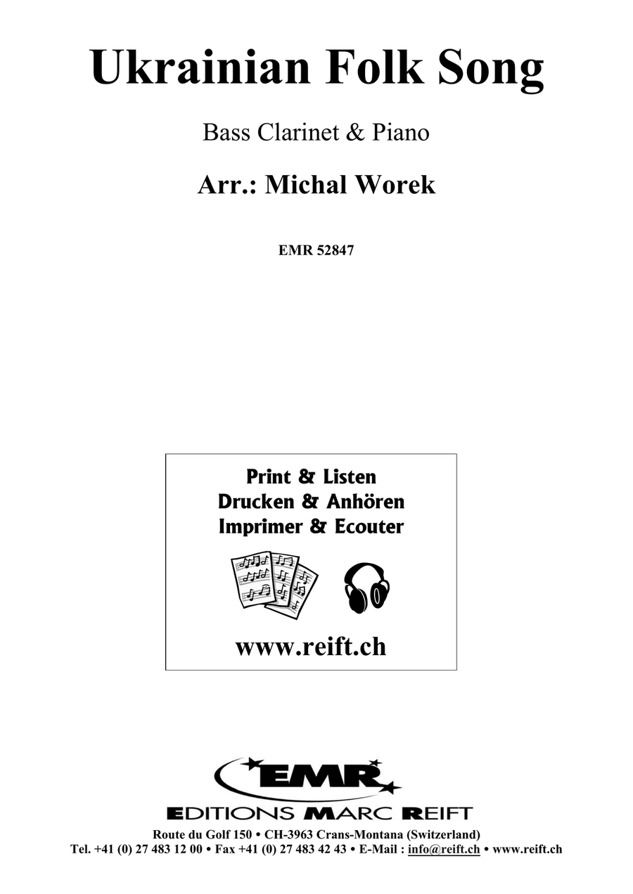 Ukrainian Folk Song Ukrainian Folk Song Bass Clarinet scores gallery preview page 2