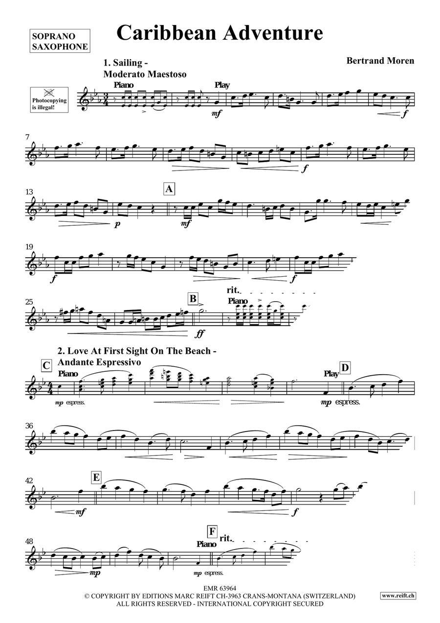 Caribbean Adventure Caribbean Adventure Soprano Saxophone scores gallery preview page 4