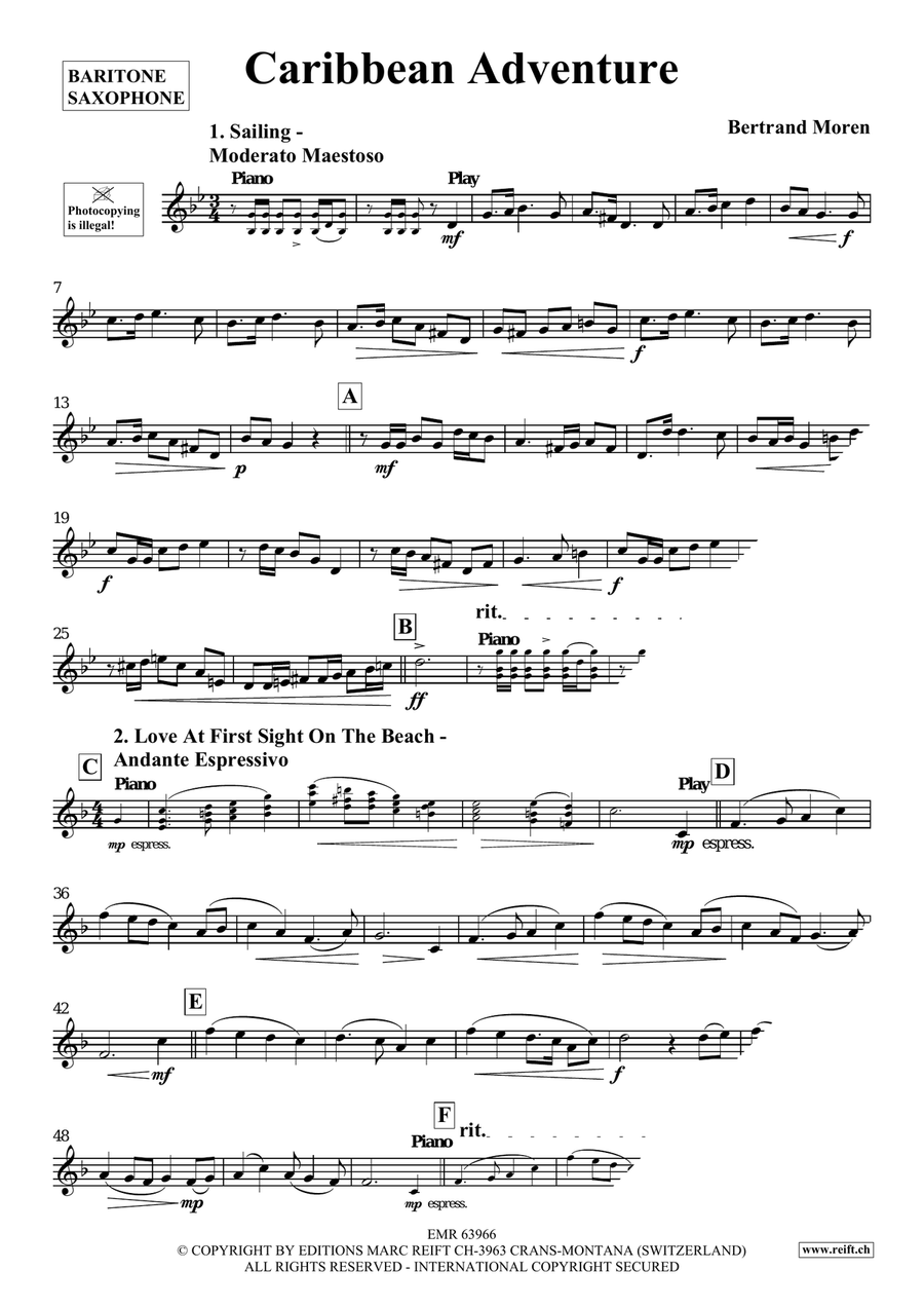 Caribbean Adventure Caribbean Adventure Baritone Saxophone scores gallery preview page 4