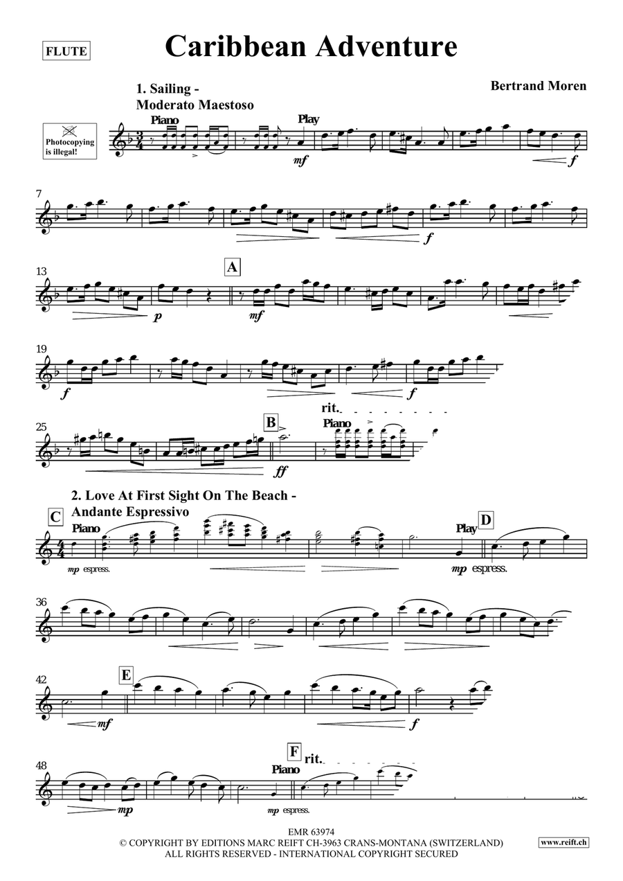 Caribbean Adventure Caribbean Adventure Flute Solo scores gallery preview page 4