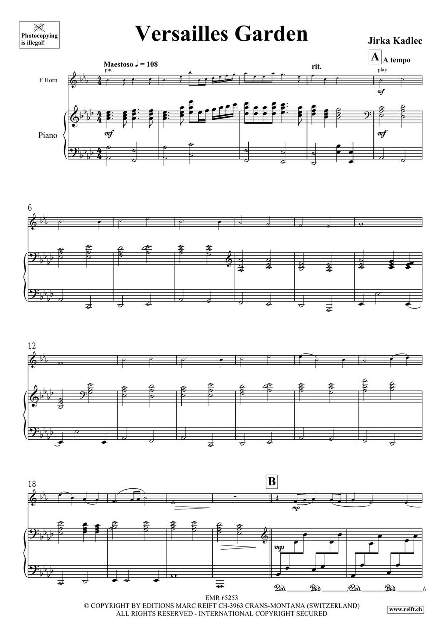 Versailles Garden by Jirka Kadlec Horn - Sheet Music page 5