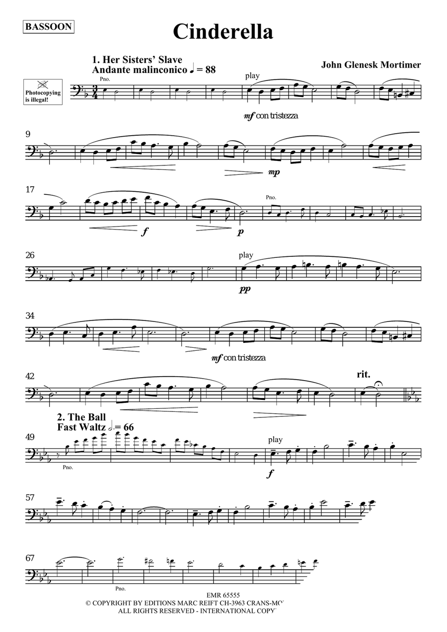 Cinderella Cinderella Bassoon Solo scores gallery preview page 3
