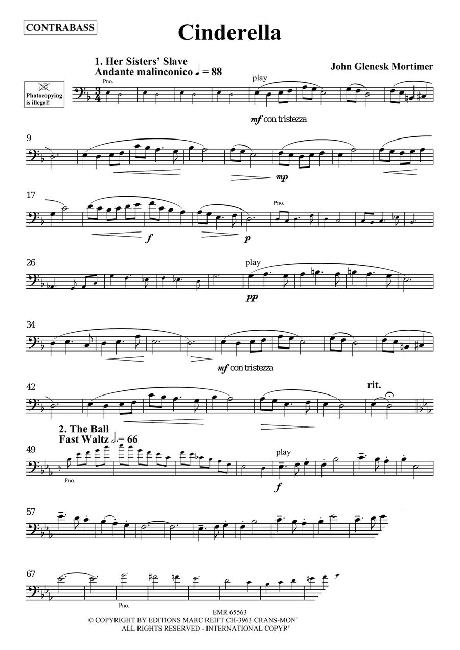 Cinderella Cinderella Double Bass scores gallery preview page 3