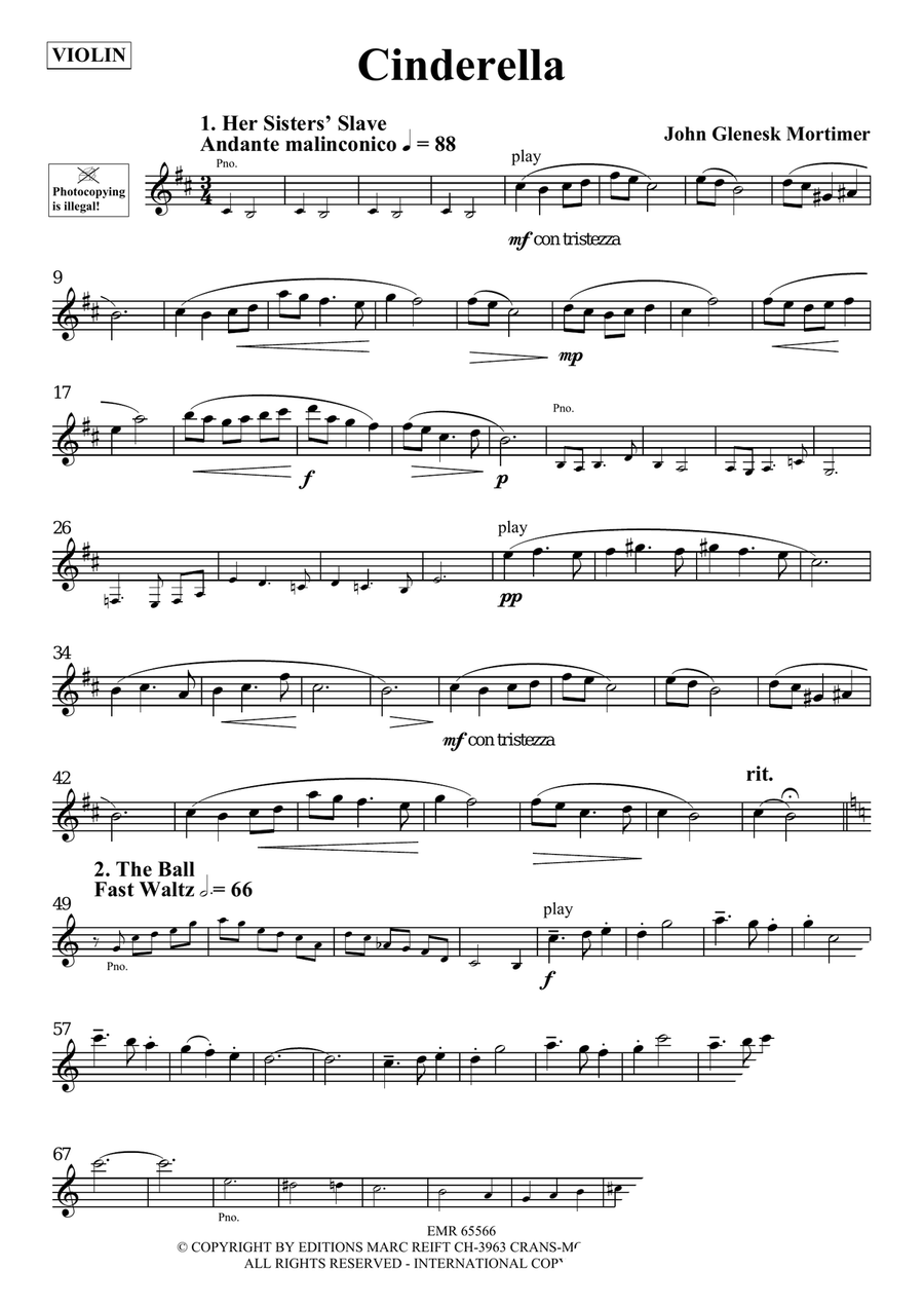 Cinderella Cinderella Violin Solo scores gallery preview page 3