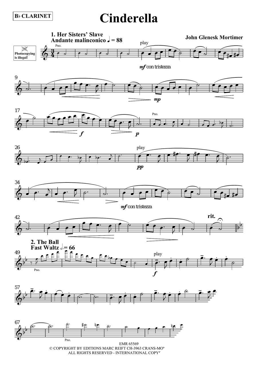 Cinderella Cinderella Clarinet Solo scores gallery preview page 3