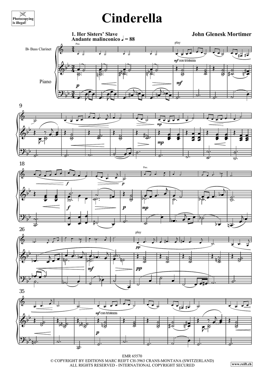 Cinderella Cinderella Bass Clarinet scores gallery preview page 4