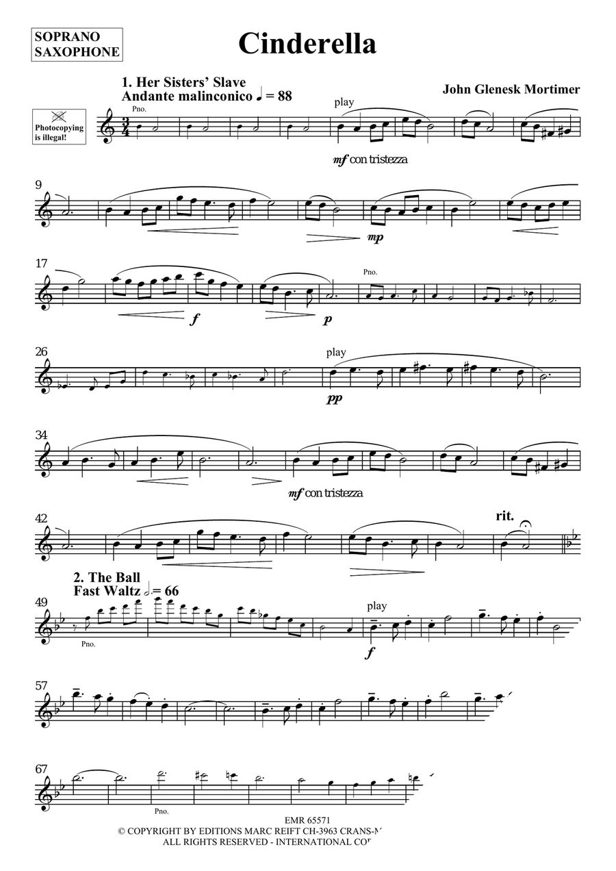 Cinderella Cinderella Soprano Saxophone scores gallery preview page 3