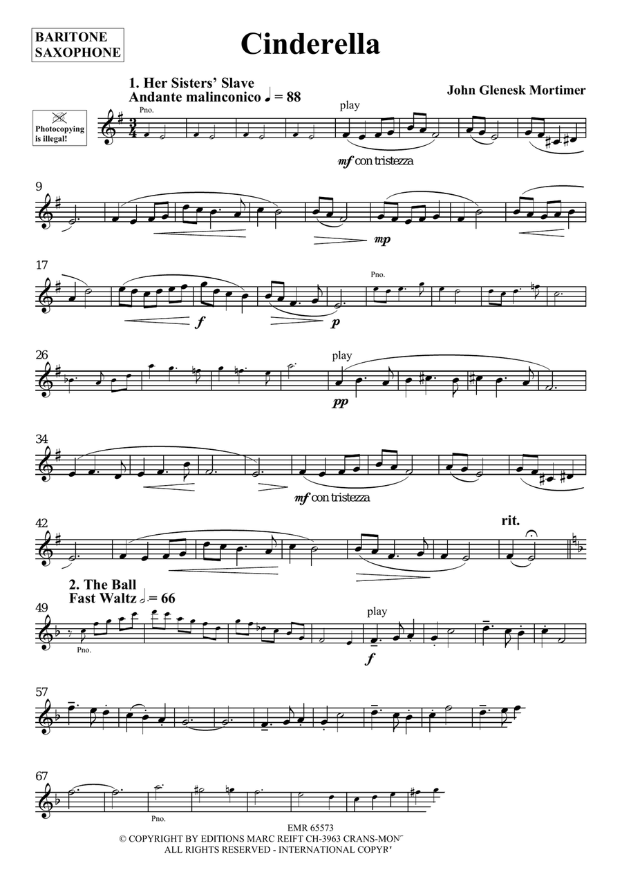Cinderella Cinderella Baritone Saxophone scores gallery preview page 3