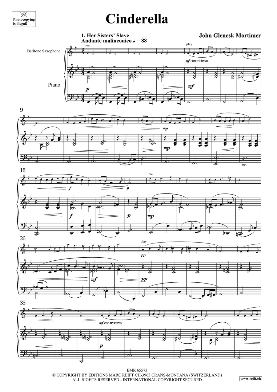 Cinderella Cinderella Baritone Saxophone scores gallery preview page 4