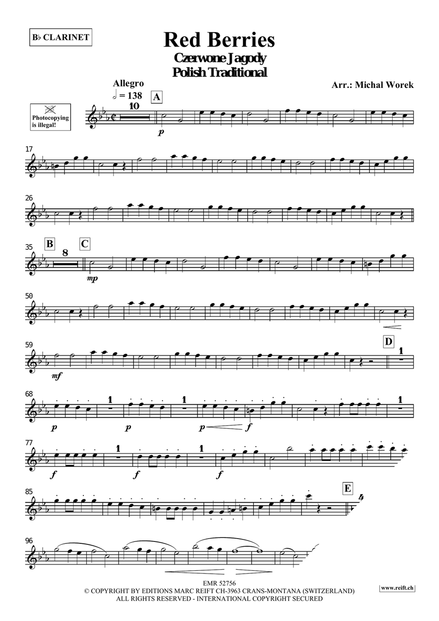 Red Berries Red Berries Clarinet Solo scores gallery preview page 3