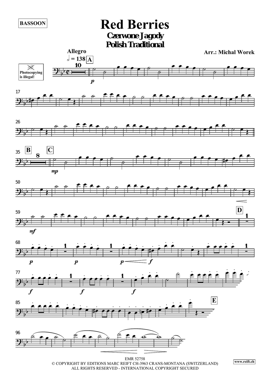 Red Berries Red Berries Bassoon Solo scores gallery preview page 3