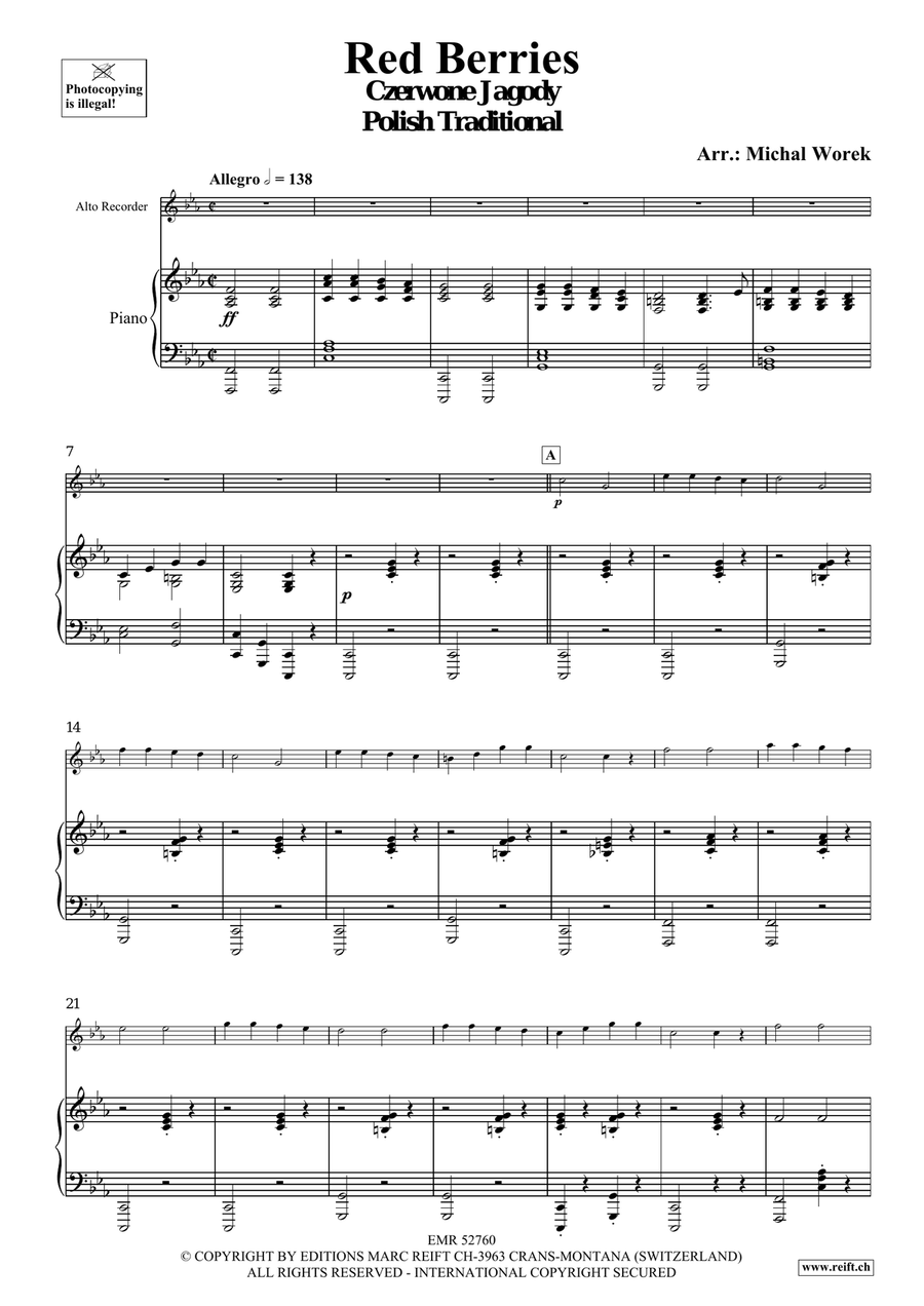 Red Berries Red Berries Alto Recorder scores gallery preview page 4