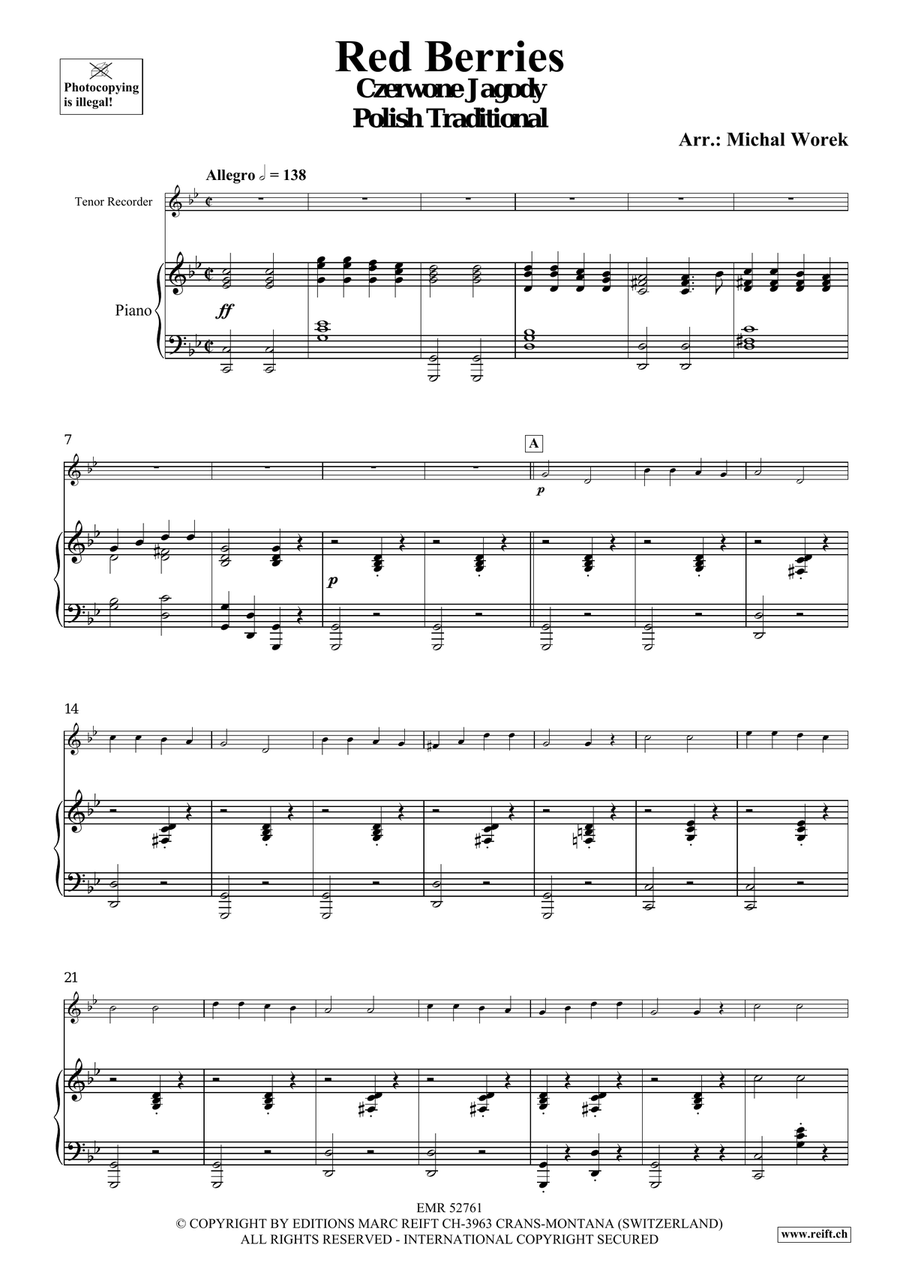 Red Berries Red Berries Tenor Recorder scores gallery preview page 4