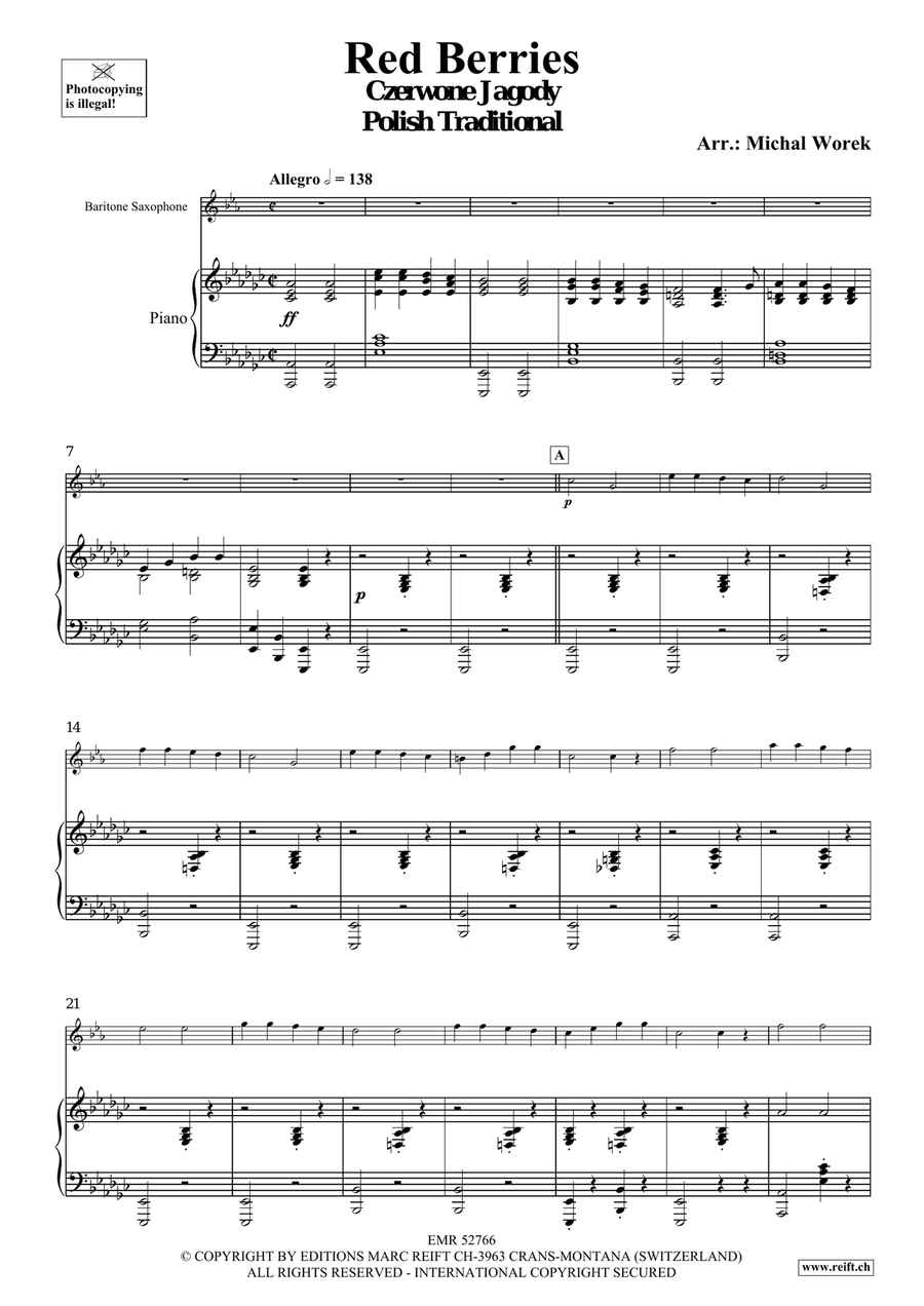 Red Berries Red Berries Baritone Saxophone scores gallery preview page 4