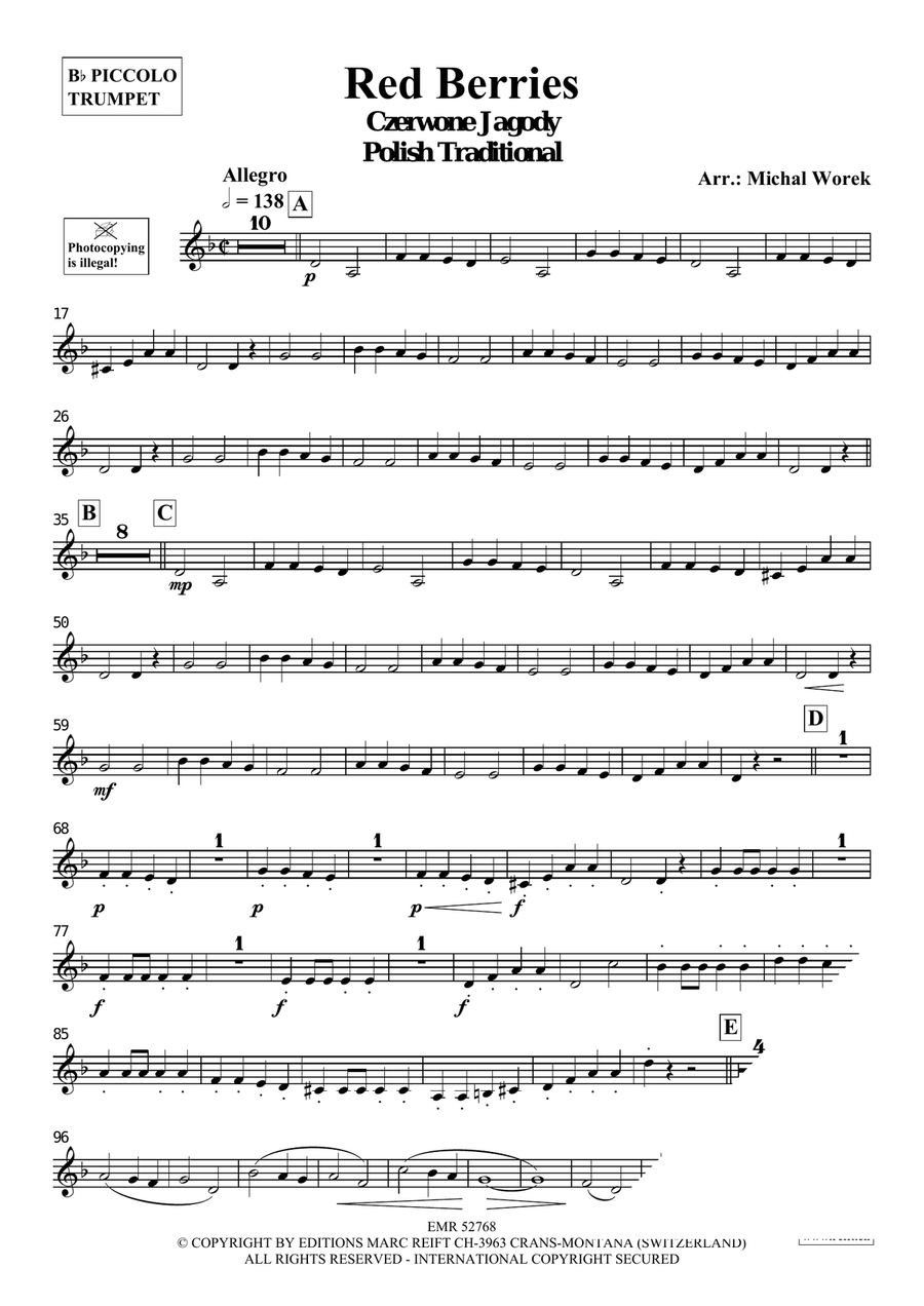 Red Berries Red Berries Piccolo Trumpet scores gallery preview page 3