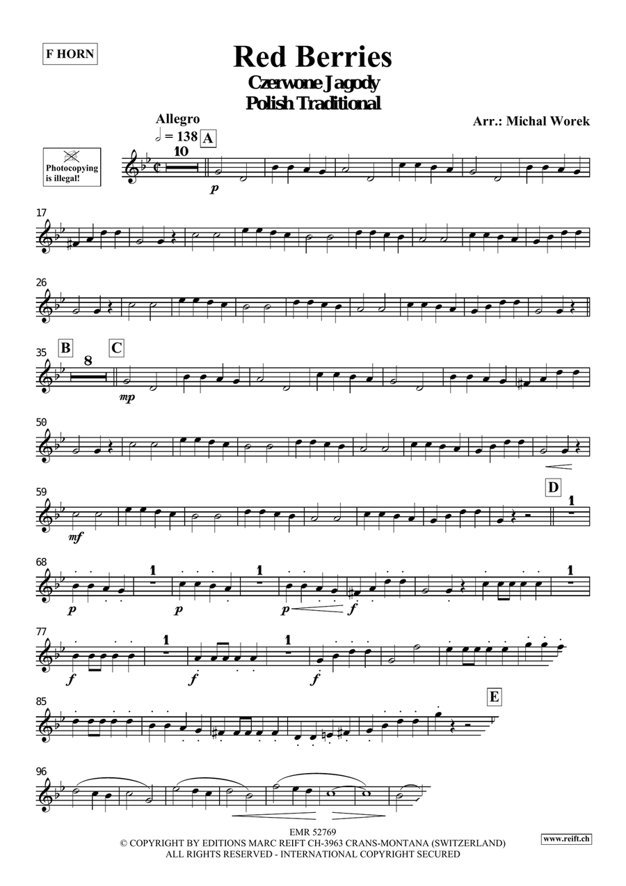 Red Berries Red Berries Horn scores gallery preview page 3