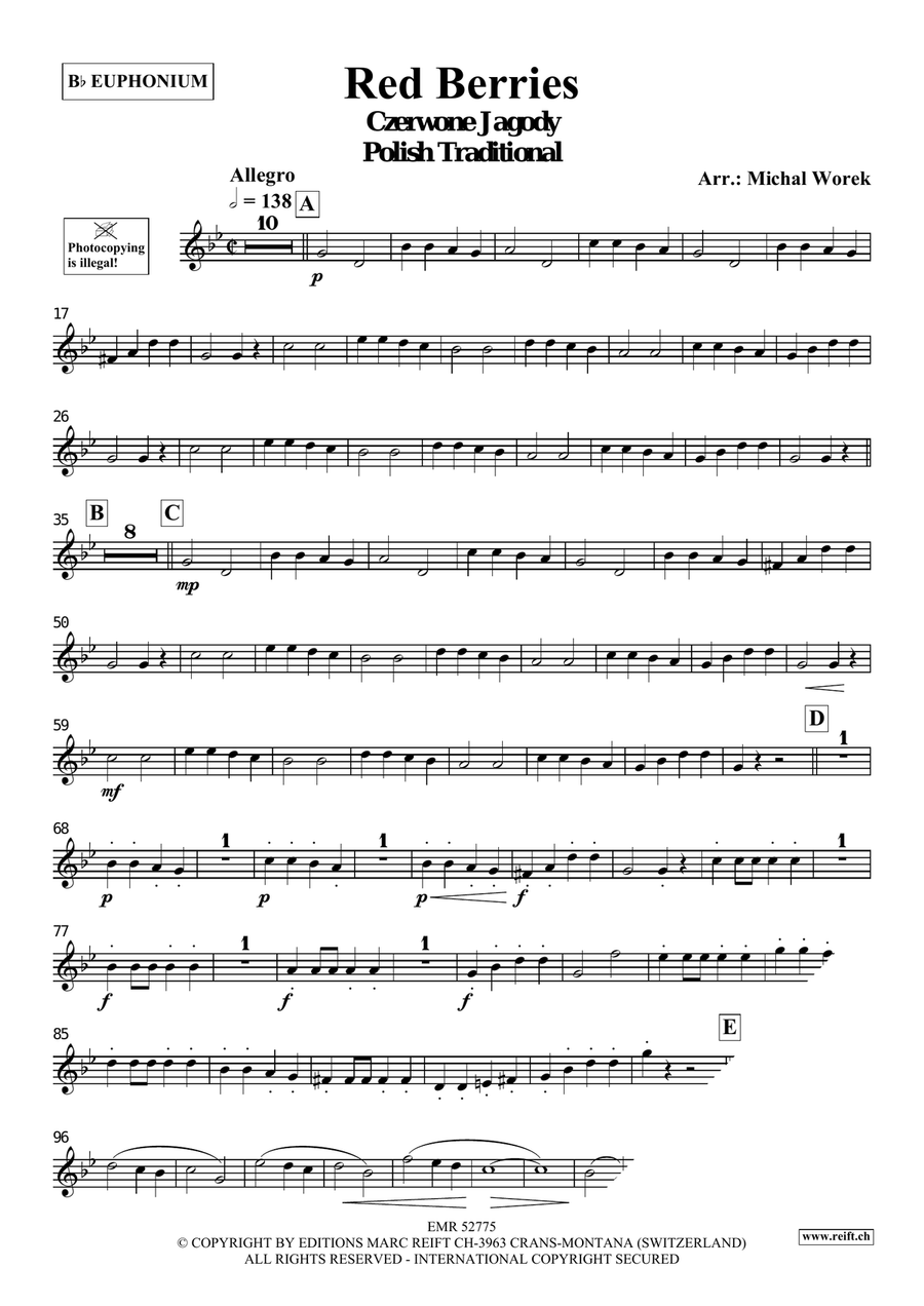 Red Berries Red Berries Euphonium scores gallery preview page 3