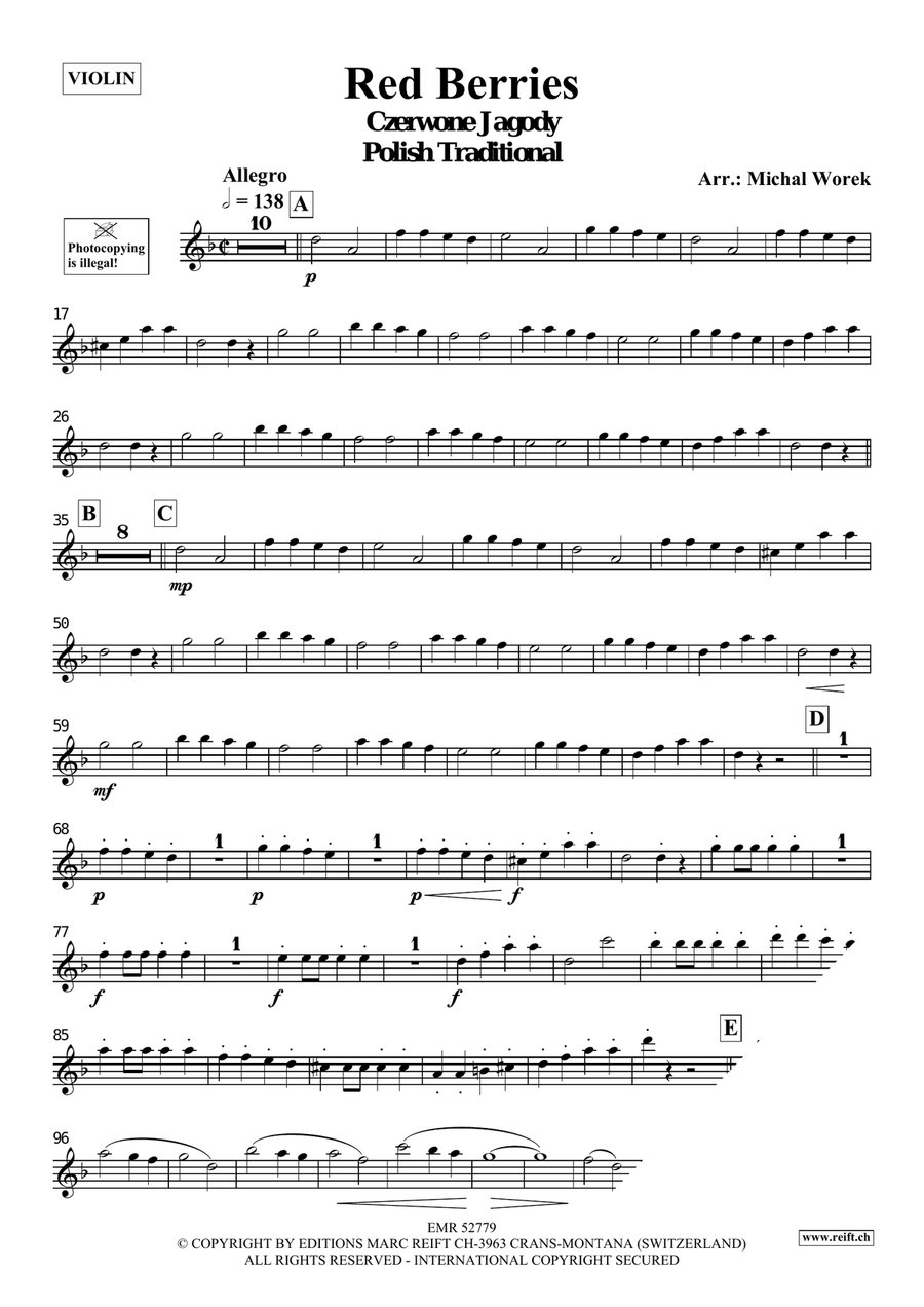 Red Berries Red Berries Violin Solo scores gallery preview page 3