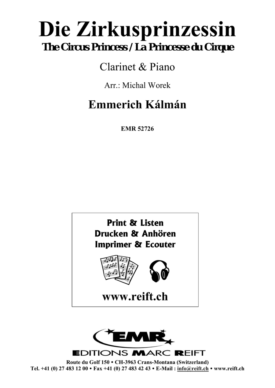 Die Zirkusprinzessin Die Zirkusprinzessin Clarinet Solo scores gallery preview page 2