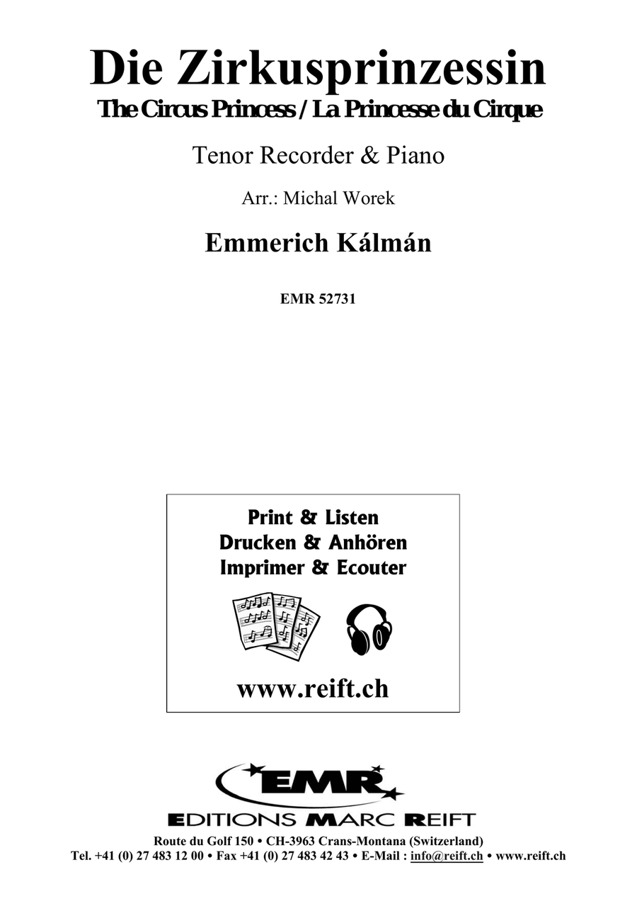 Die Zirkusprinzessin Die Zirkusprinzessin Tenor Recorder scores gallery preview page 2