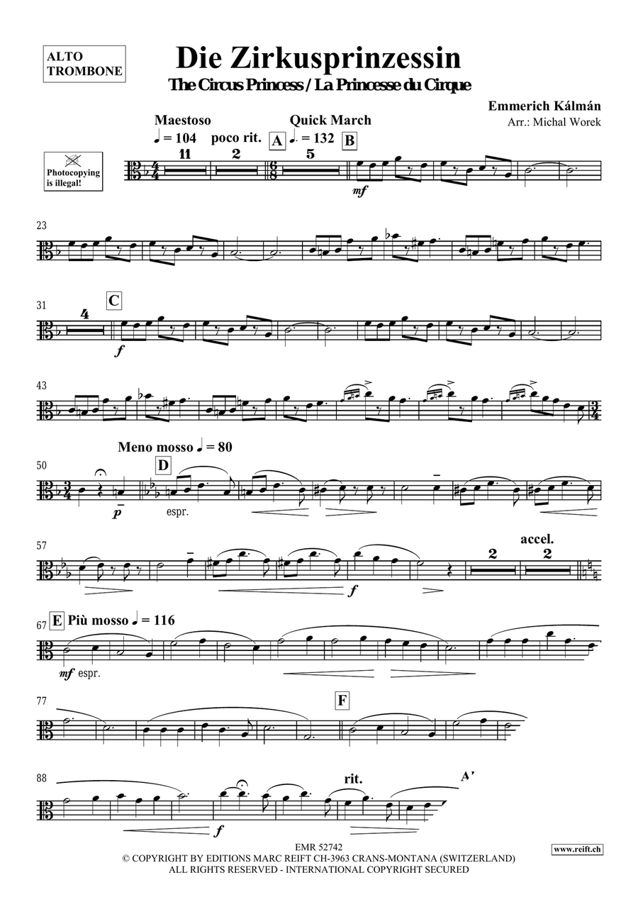 Die Zirkusprinzessin Die Zirkusprinzessin Piano Accompaniment scores gallery preview page 3