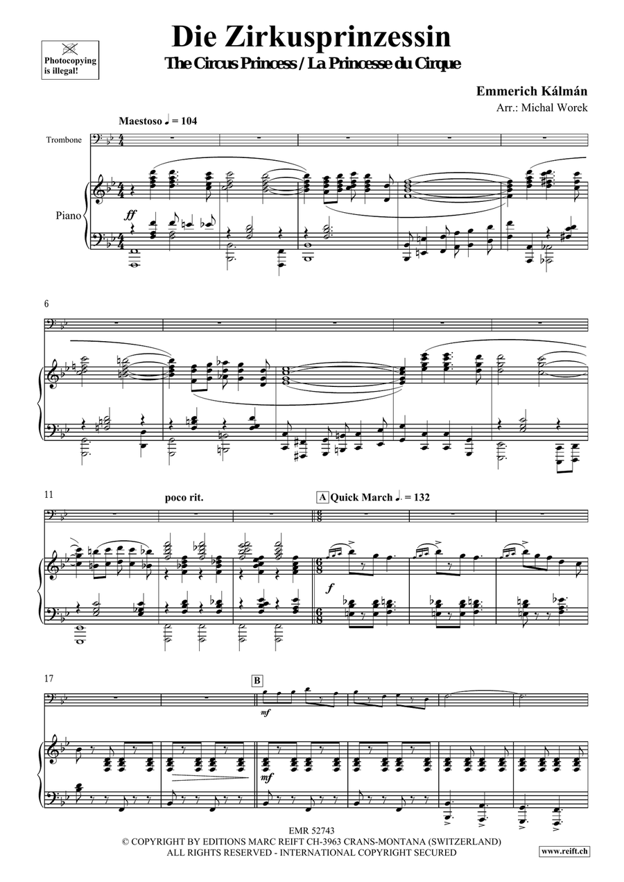 Die Zirkusprinzessin Die Zirkusprinzessin Piano Accompaniment scores gallery preview page 4