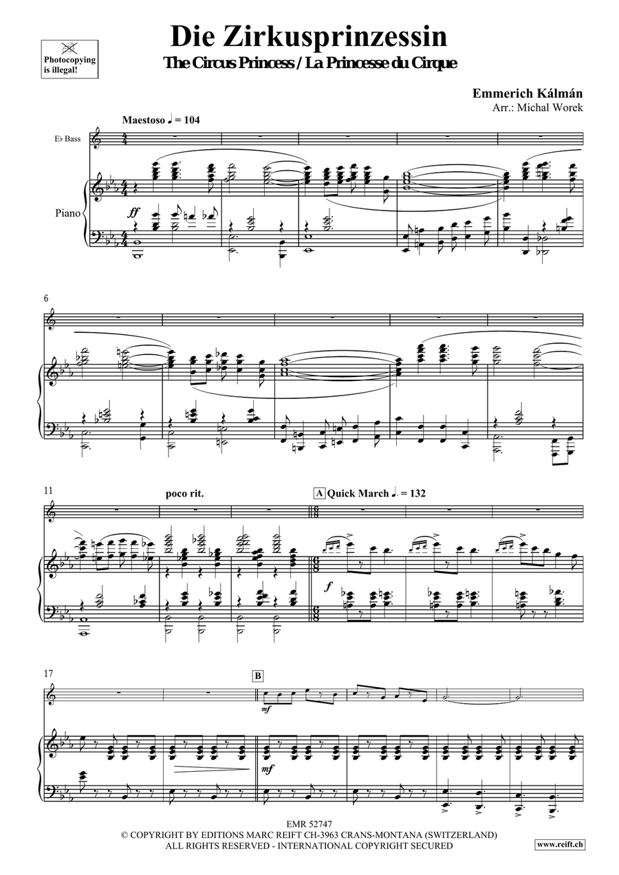 Die Zirkusprinzessin Die Zirkusprinzessin Voice Solo scores gallery preview page 4