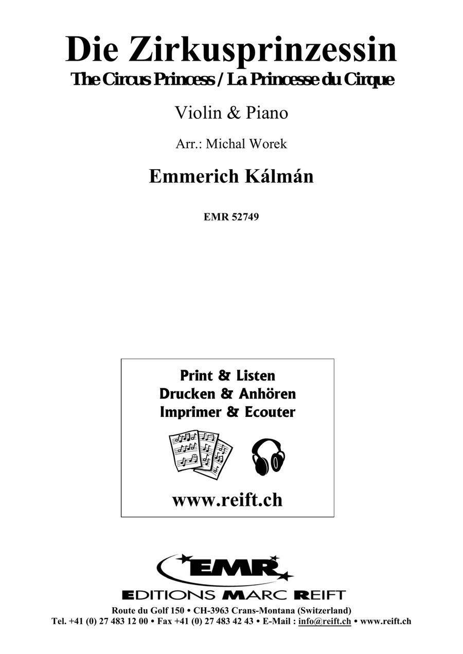 Die Zirkusprinzessin Die Zirkusprinzessin Violin Solo scores gallery preview page 2